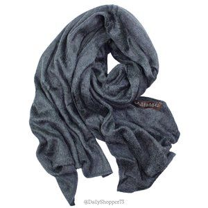 LA Relaxed Women's Large Charcoal Gray Super Soft Minky Scarf